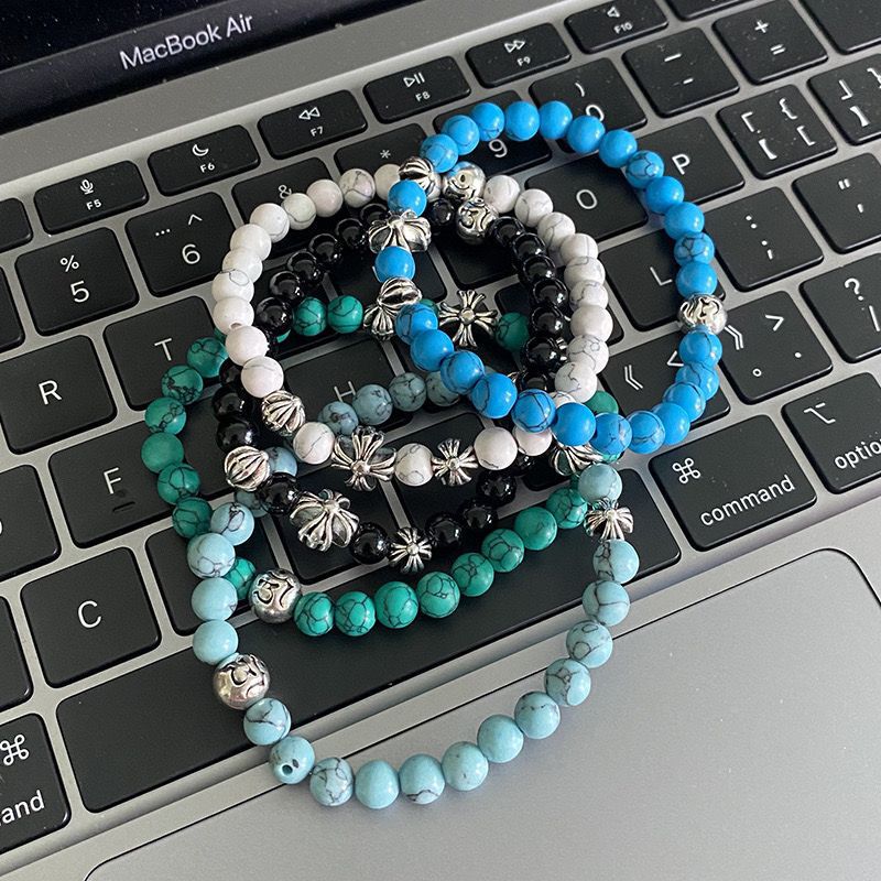 Old Bracelet Bracelet Cross Flower Beaded Couple Safe Transfer Bracelet Natural Stone Bracelet Old Bracelet Bracelet Cross Flower Beaded Couple Safe Transfer Bracelet Natural Stone Bracelet