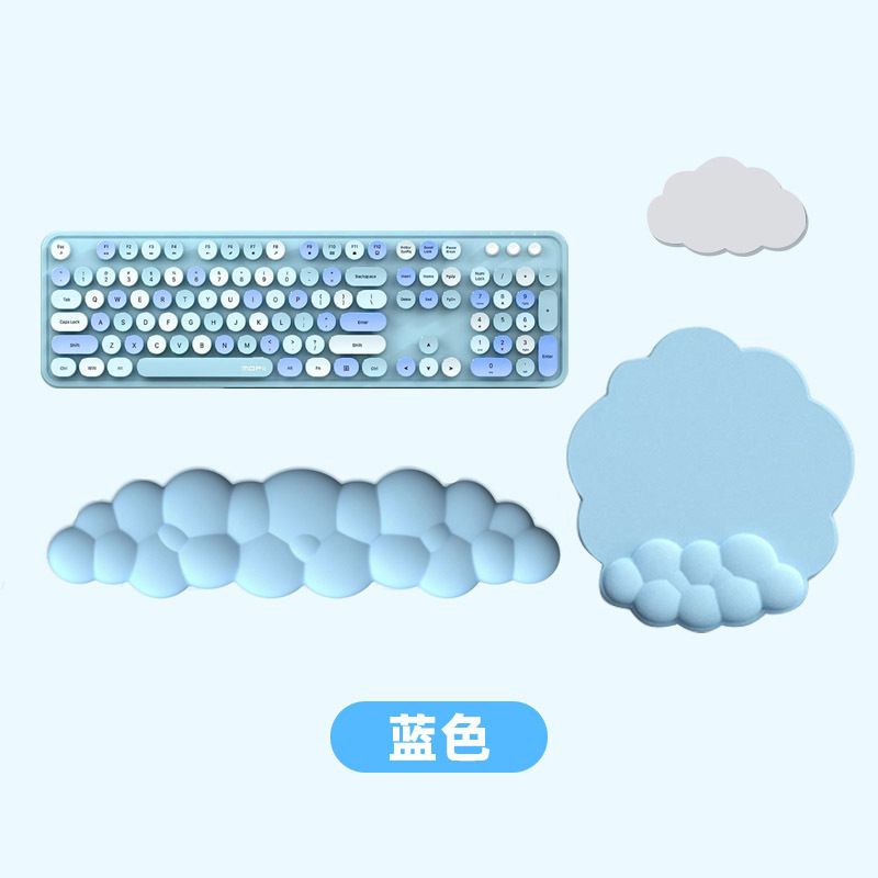 Cojín de muñeca de la almohadilla de ratón de la nube caliente transfronteriza al por mayor computadora oficina de escritorio antideslizante almohadilla de muñeca de espuma de memoria