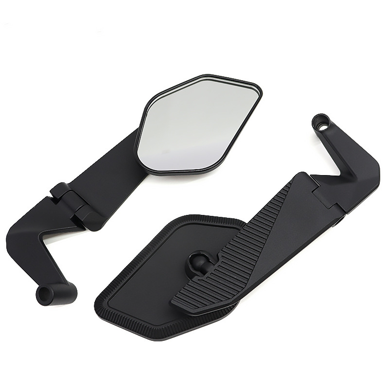 New Folding Motorcycle Rearview Mirror Modified Universal Flip-Up Wide-View Electric Vehicle Reflector Anti-Glare Mirror
