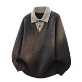 2026秋季新款青少年运动风腈纶针织衫宽松圆领长袖透气毛衣，男装针织衫/毛衣，星座614