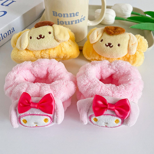 Cute Cartoon Internet-Famous Wristband for Face Washing: A Sports, Sweat-Absorbing, Cinnamon Dog-Style Water-Absorbent Gadget—Your Ultimate Anti-Moisture Arm Cover for Washing Up