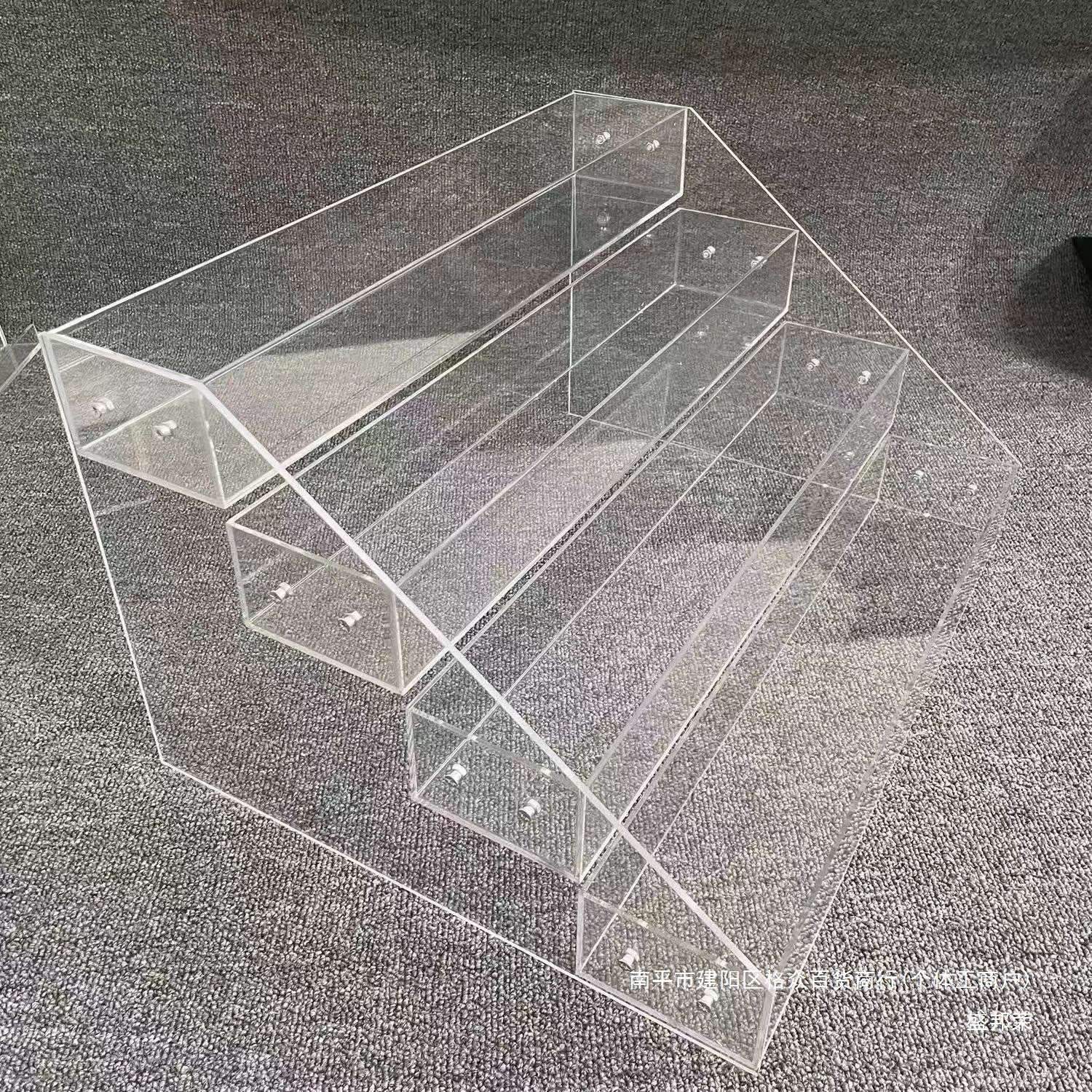 Стеллаж для духов, лаков для ногтей, косметики, акриловый прозрачный дисплей, лестничная полка, настольное хранилище