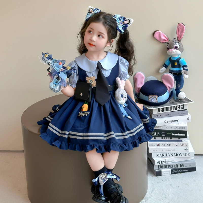 Blue (skirt + tie)