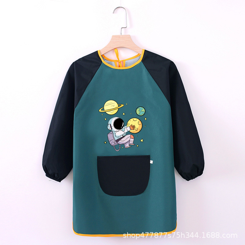 Abrigo DE LOS NIÑOS impermeable arte kindergarten pintura ropa publicidad inversa ropa impresa logo manga larga delantal vestido inverso