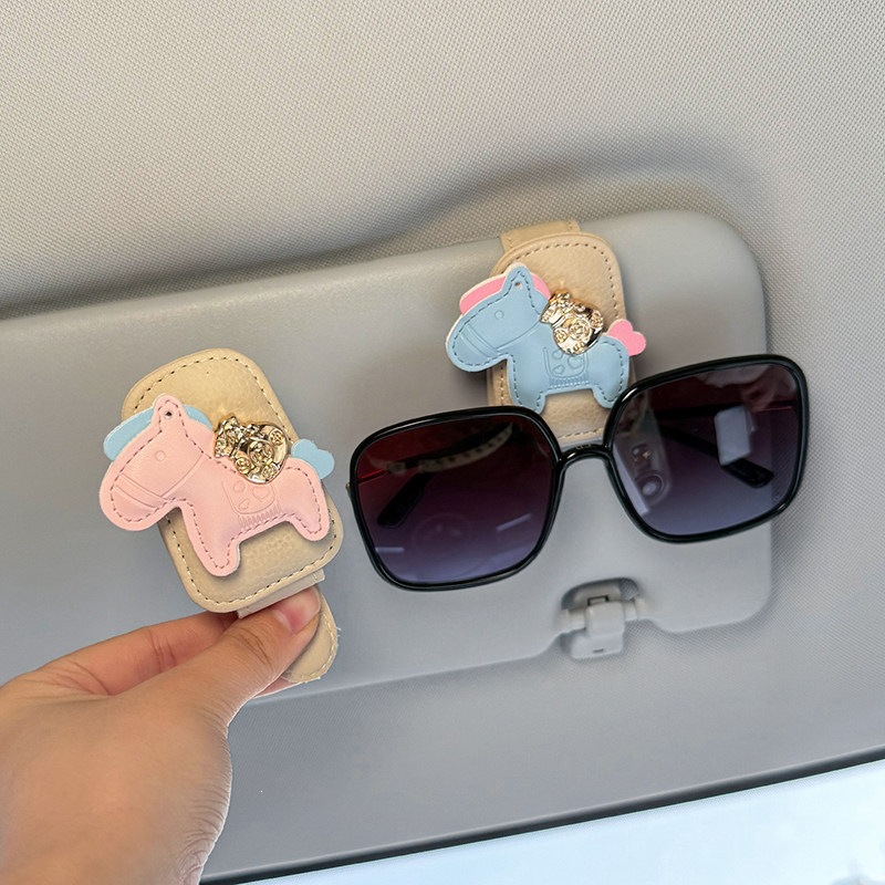 2026 New Model "Money Comes Quickly" Car Glasses Clip, Car Sun Visor Sunglasses Storage, In-Car Glasses Holder for Women