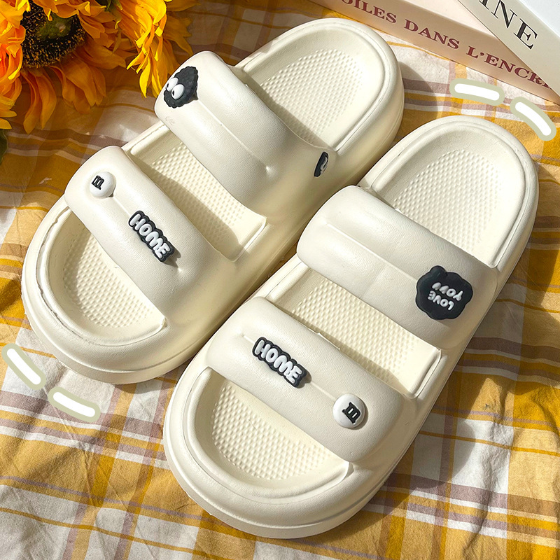 Pisar las zapatillas de mierda para mujer linda Loopy verano interior EVA al aire libre sandalias y zapatillas para mujer de playa