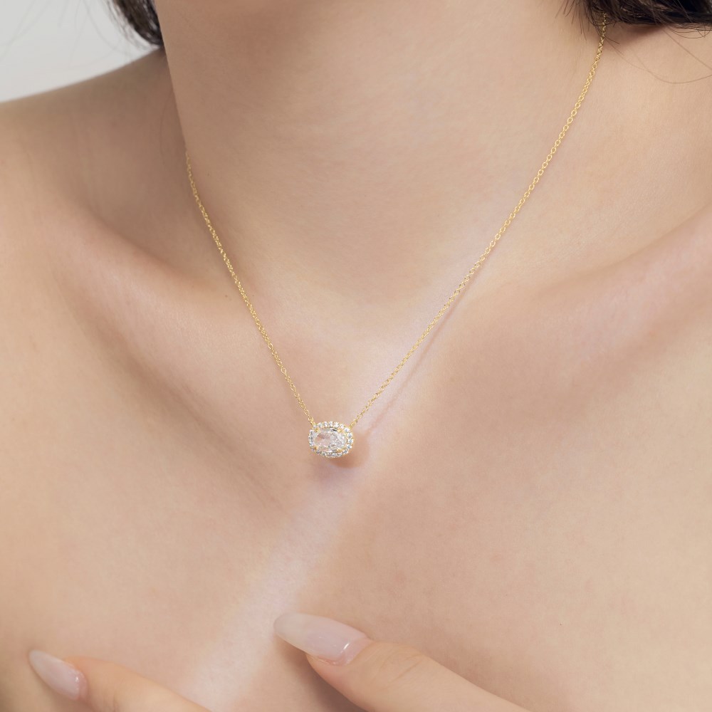 925 Sterling Silver Material 925 Sterling Silver Plating Geometric Pendant Necklace