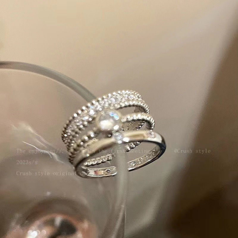 Stackable Minimalist Ring Set With Cubic Zirconia For Women_voghion.com