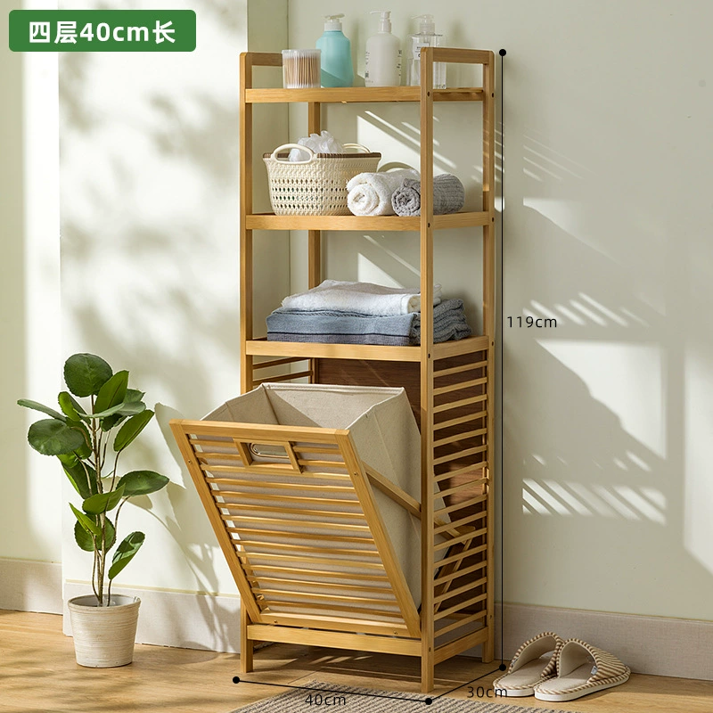 Полка для белья Bamboo, настенная стойка с наклонной корзиной, 3–5 уровней, длина 35/50/68 см