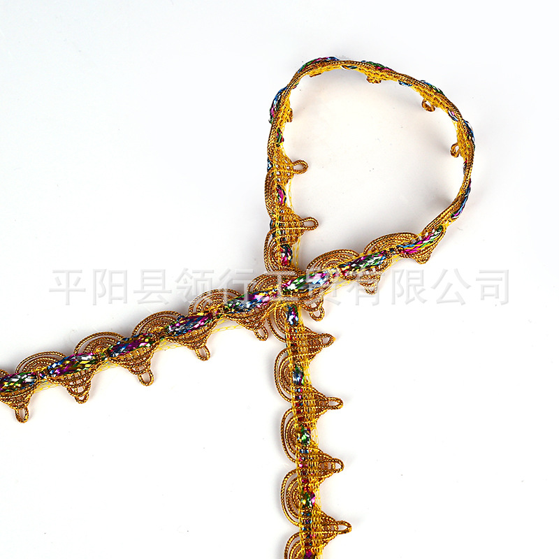 2,3 cm oro plata artesanía encaje gran pagoda artesanía encaje sombrero ropa accesorios encaje joyería