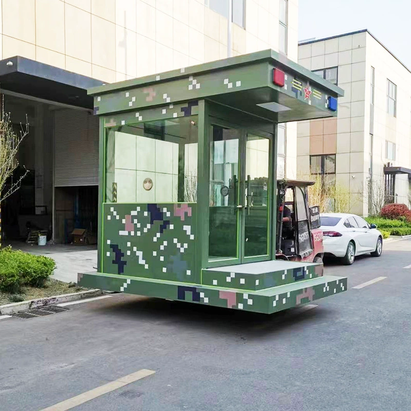 Камуфляжный защитный павильон, утолщенный пуленепробиваемый стеклянный защитный павильон, обработанная дверная защита, дежурная комната