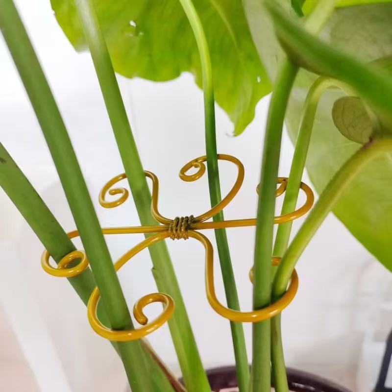 跨境植物杆支撑架铁艺植物支撑插花器莲花铁丝绿植攀爬架防倒支架|undefined