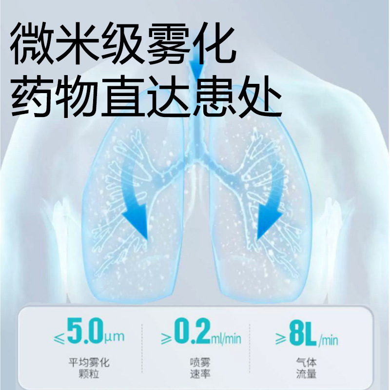 Atomización doméstica de ox para esputo y tos para niños Atomización portátil doméstica de bajo ruido Atomización de grado médico