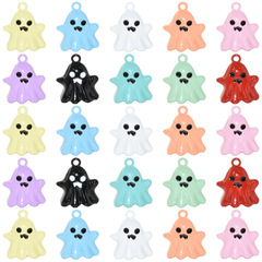 かわいい多色ハロウィーン幽霊小僧塗装油ストラップDIY合金アクセサリーアクセサリー材料