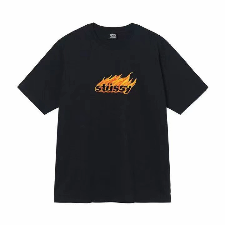 Футболка (Stussy) свободного кроя унисекс, короткий рукав, ткань 230 г, коллекция лета 2025