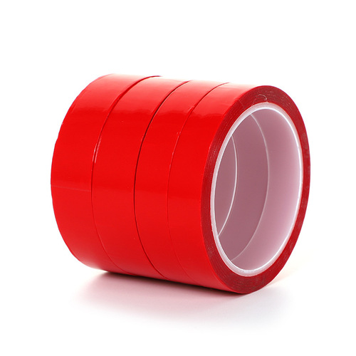 Factory wholesale Corona 7965 high transparency 205u red film strong transparent traceless removable adhesive sticker PET double-sided adhesive