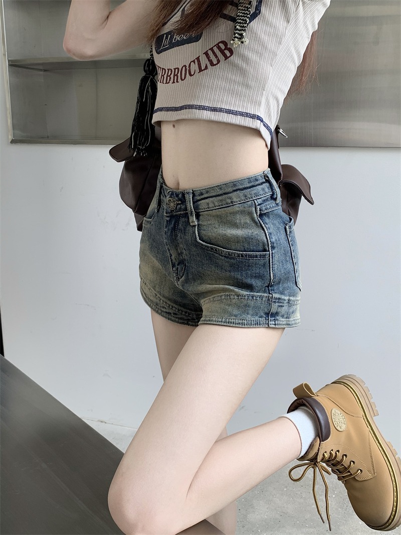 Women's Holiday Daily Streetwear Solid Color Shorts Distressed Washed Jeans Straight Pants display picture 13