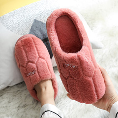 Cotton slippers for women's home autumn and winter indoor warm confinement cotton slippers wholesale hair support thick-soled men's anti-slip couple slippers