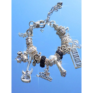 U 86969 Copper inlaid zircon beaded fashion bracelet �~��