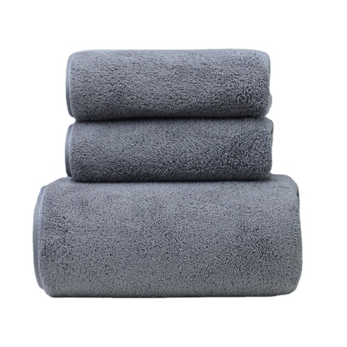 Brother Yang's same style towel and bath towel three-piece set, coral velvet set, softer than pure cotton, absorbent and thickened by 2 wool
