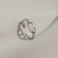 Ring for Women - Porcelain Nose Design, Light Luxury, Unique Minimalist Style, Plain Band, Index Finger Ring, Unique Cold Style, Adjustable Open Ring