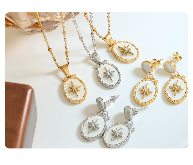 Fashion Solid Color Titanium Steel Plating Jewelry Set