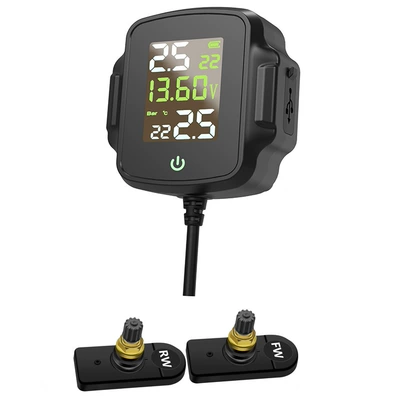 Ultra-Low Power Consumption Motorcycle Tire pressure monitoring system - motorcycle-tire-pressure-built-in-straight-head