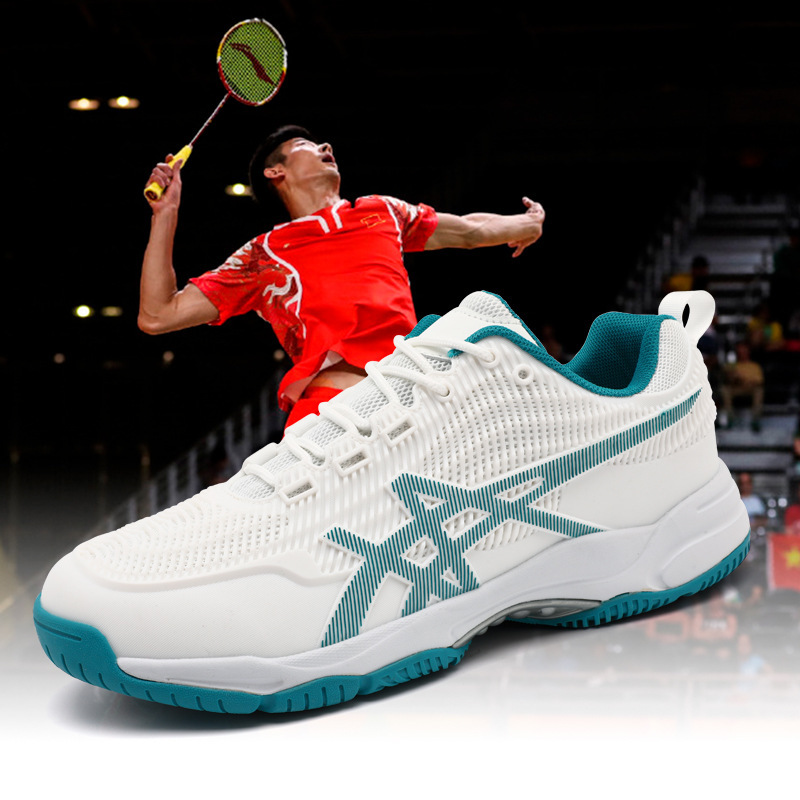 Badminton Shoes Shock-Absorbing Non-Slip Rubber Sole Volleyball Shoes Male and Female Student Sports Shoes Table Tennis Shoes Tennis Shoes