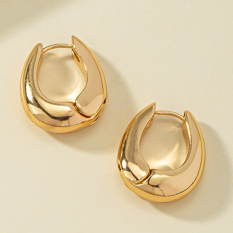 1 Pair Simple Style Geometric Alloy Plating Womenu0027S Earrings