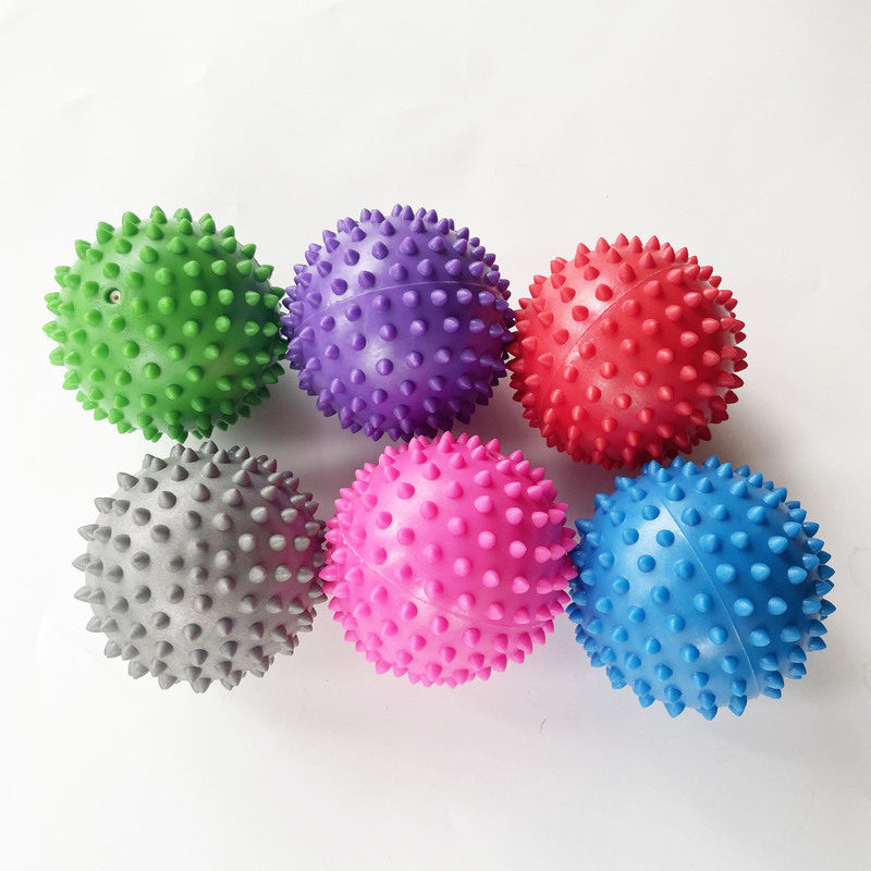 9.5 センチメートルソフト PVC ソーダボールマッサージリラクゼーションツボグリップボール足底筋膜ヨガボールフィットネスボールハリネズミボール|undefined