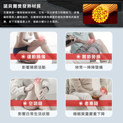 Graphene Knee Warmers for Cold Legs and Joints - Unisex, Autumn/Winter Heating and Cold Protection, Sliding Sleeve for Elderly Use
