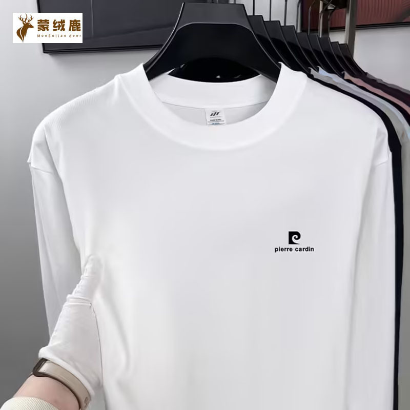 Men's New Spring and Autumn Round Neck Base Layer Shirt, Loose Casual Sweatshirt, Men's Knitted Shirt, Pure Cotton Long-Sleeved T-Shirt Men's New Spring and Autumn Round Neck Base Layer Shirt, Loose Casual Sweatshirt, Men's Knitted Shirt, Pure Cotton Long-Sleeved T-Shirt