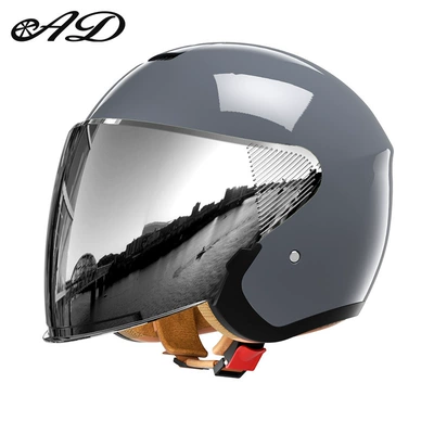 Motosiklet kaskı (dəbilqə), New National Standard 3C Certified - 3c-certification-cement-gray-silver-plated-mirror-high-definition-mirror-one-size-fits-all-54-60-head-circumference