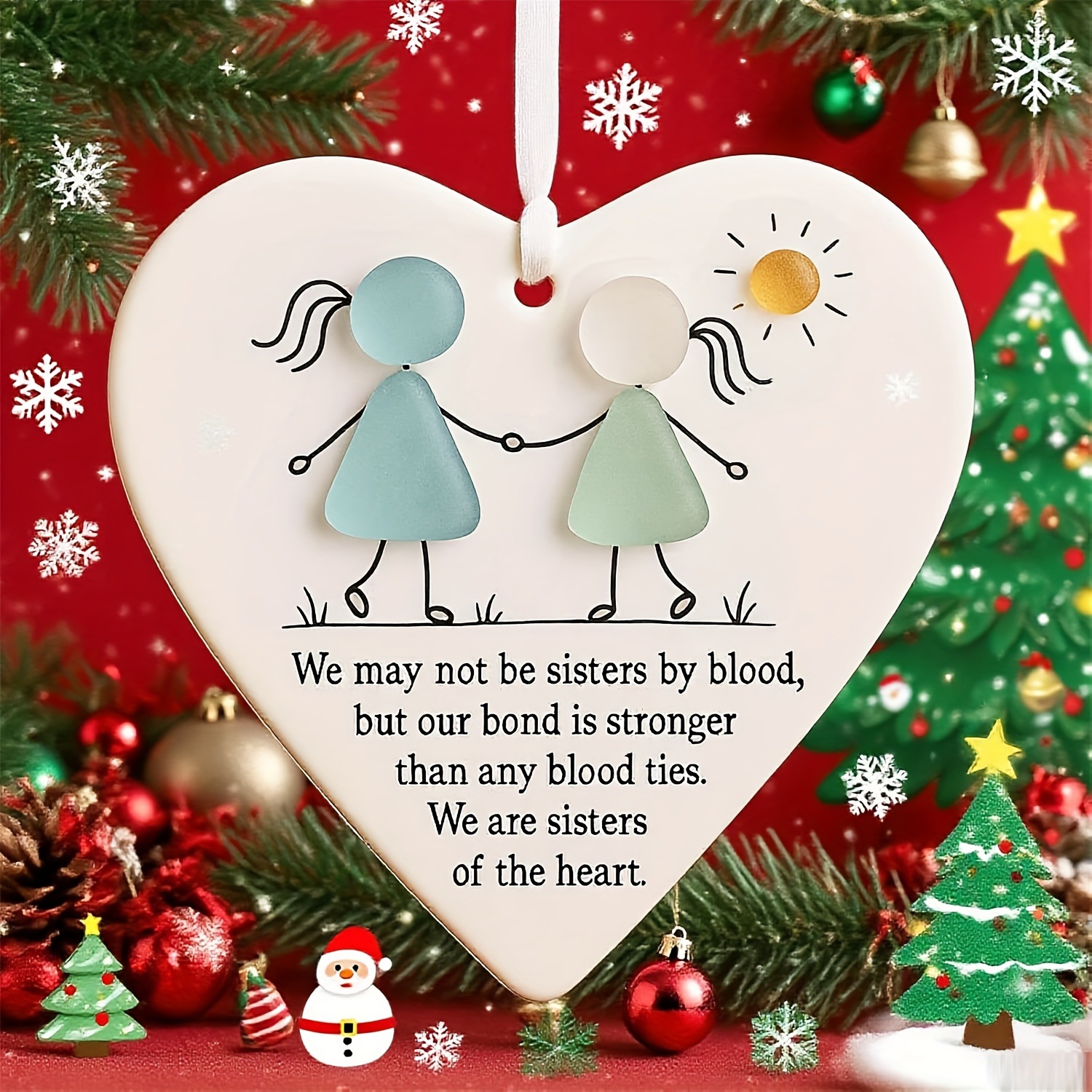 2D平面亚克力友谊爱心装饰挂件包车钥匙配饰节日派对挂饰礼物