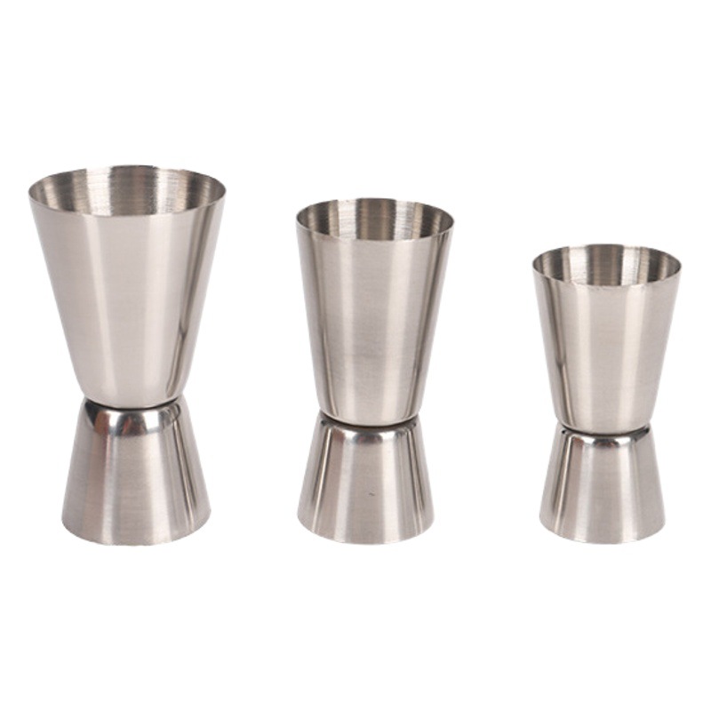 Cross-border foreign trade stainless steel double-headed measuring cup Shaker metal ounce cup bar cocktail adjustment wine glass
