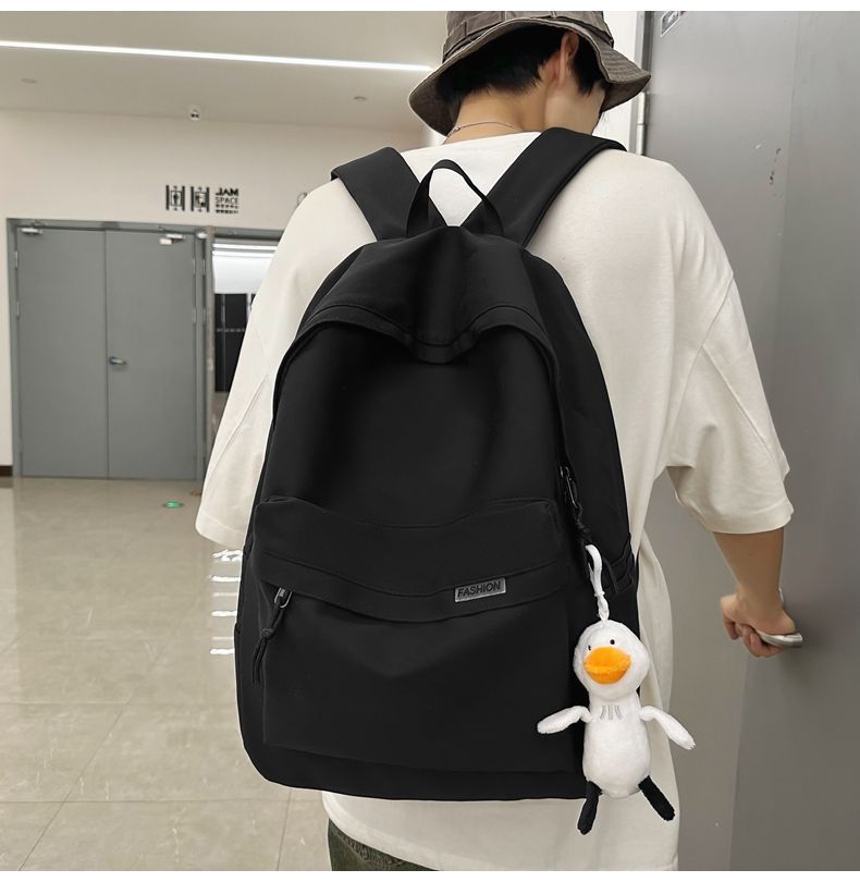 Men's Backpack Simple Large Capacity Travel Backpack Women's Casual Japanese Style Middle School High School College Student School Bag
