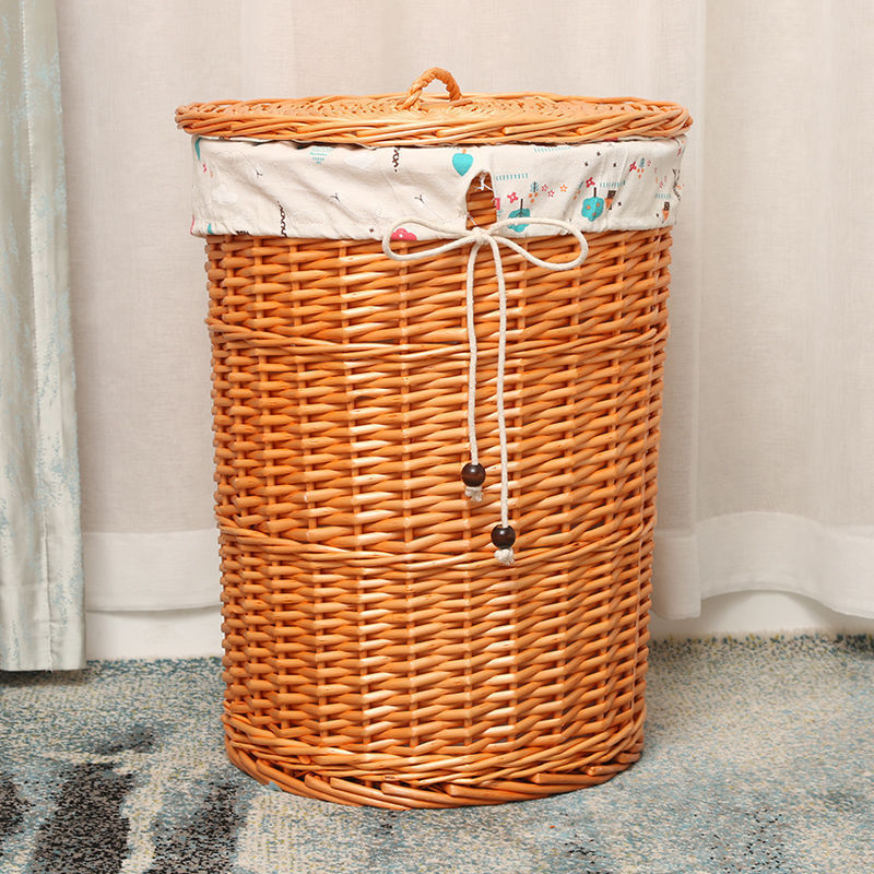Cesta de almacenamiento de ropa sucia tejida de caña Cesta de ropa sucia Cesta de almacenamiento de ropa sucia