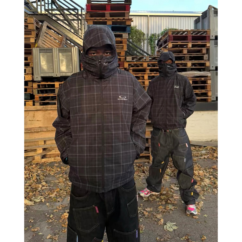 Ultralightldh woven zip-up windbreaker jacket, the same style worn by European and American celebrities, hip-hop rap jacket