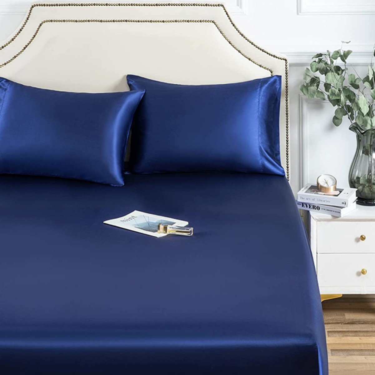 Satin Single Bed Sheet, Imitation Silk, American Amazon Bedding, Bed Cover, Mattress Protector, Modern and Simple Style