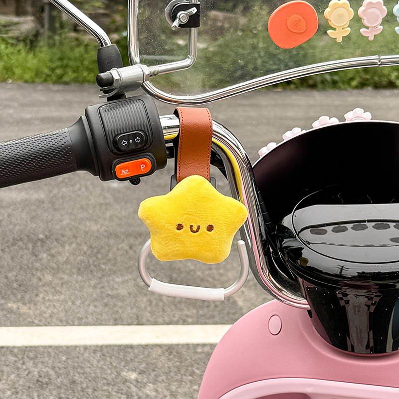 Electric Vehicle Hook, Strong Load-Bearing, Cute Star Bear, Battery Car Decoration, Multi-Functional Helmet Hanging Bag Buckle