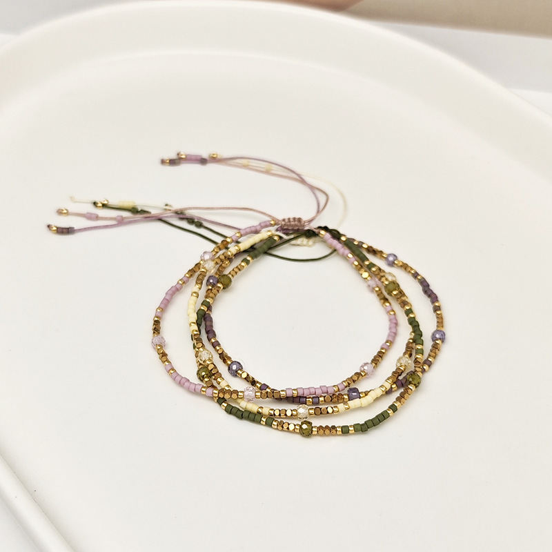 Miyuki Millet Beads Ultra-Fine Zircon Beaded Bracelet Ins Style Bohemian Style Retro Girls Friendship Bracelet Miyuki Millet Beads Ultra-Fine Zircon Beaded Bracelet Ins Style Bohemian Style Retro Girls Friendship Bracelet