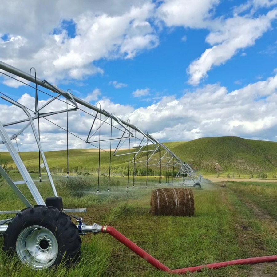 máquina de riego tipo truss de riego automático de alto estándar de campo de cultivo con eje de soporte central de máquina de riego de tipo translacional de puntero