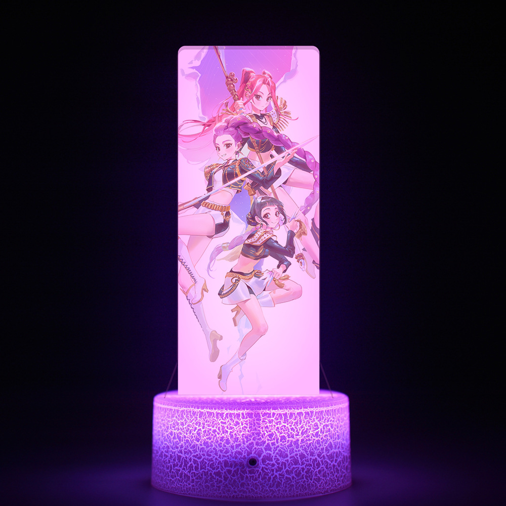 Caza de demonios transfronteriza K-POP grupo de mujeres perímetro cazadores intermedia impresión interior de control remoto luz de noche