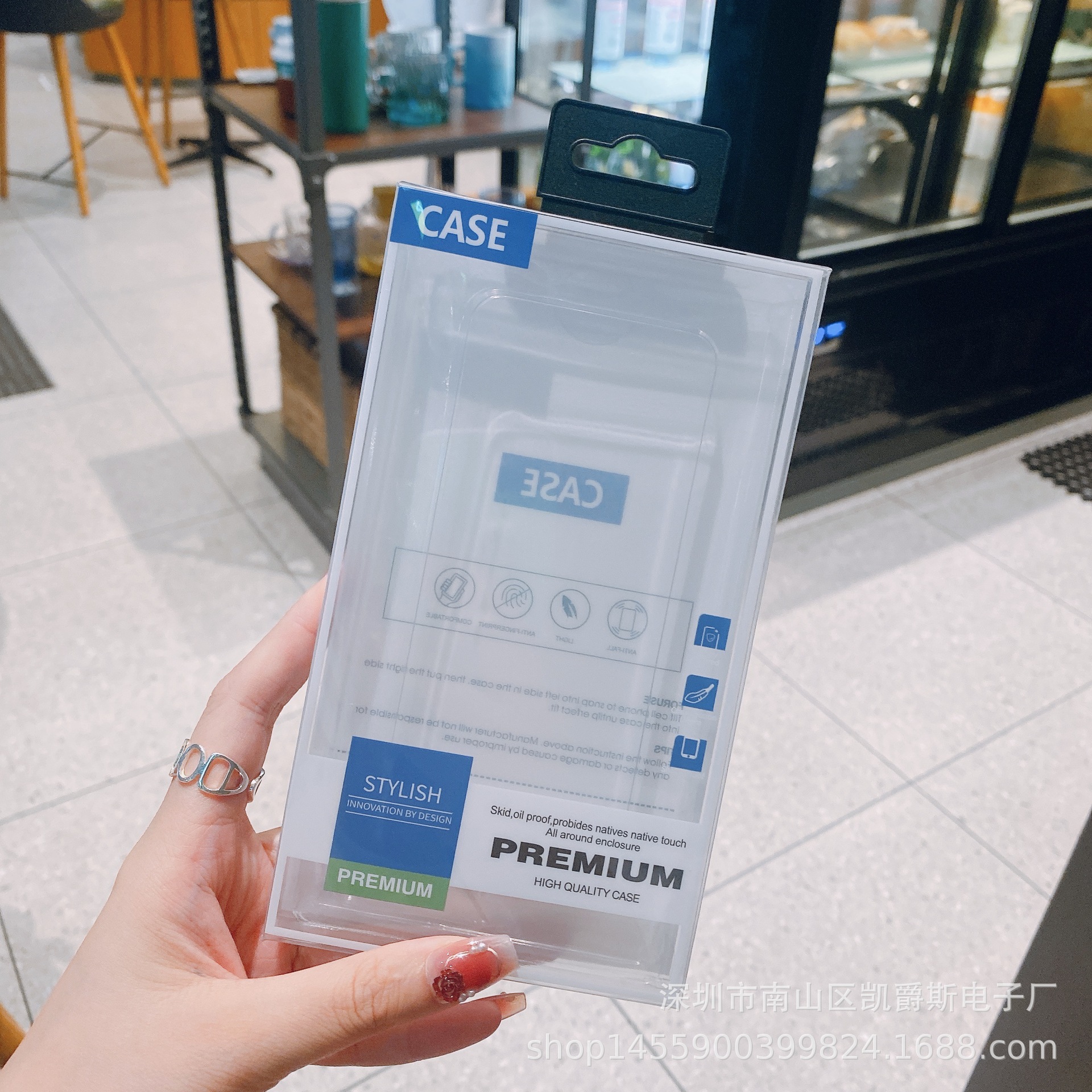 투명한 물집-흰색 후크