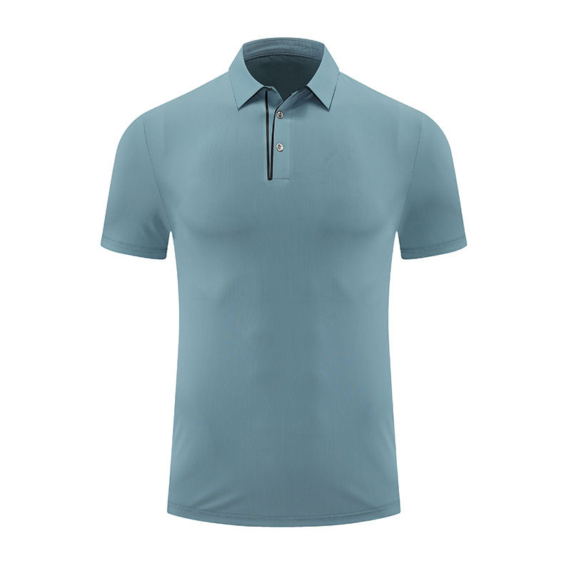 Protector solar, color sólido, top de secado rápido, camiseta deportiva de manga corta para hombre, ropa de fitness de golf, ropa de trabajo al aire libre, solapa, camisa POLO