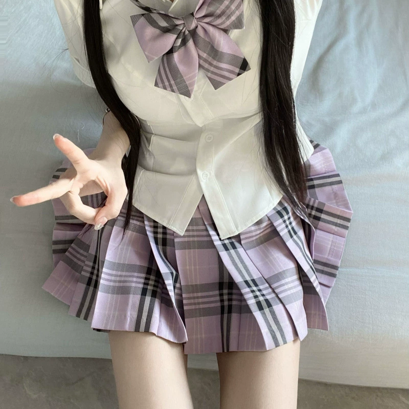 Униформа Wisteria Miaoshi jk, короткая клетчатая юбка, весна 2025, универсальная юбка в японском стиле, школьные принадлежности, стиль преппи