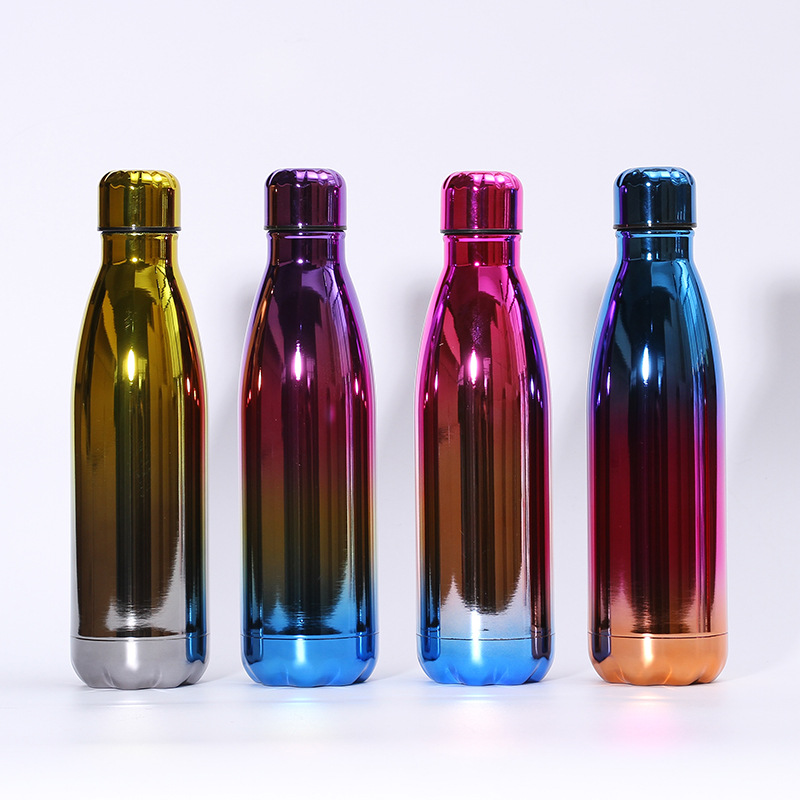 Al Aire Libre de acero inoxidable 304 termo taza creativa galvanoplastia de moda botella de Coca-coque portátil coche de equitación deportes botella de agua