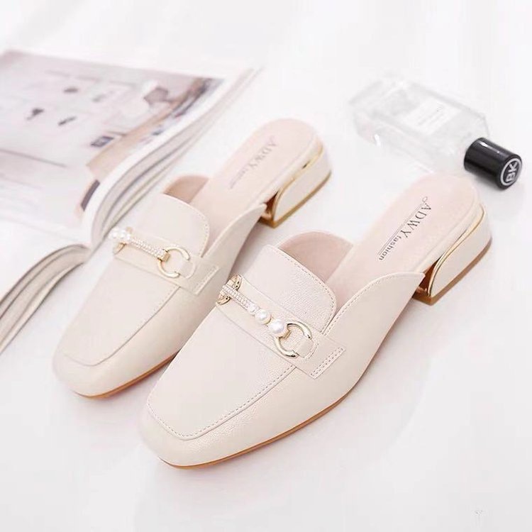 2026 primavera y verano zapatos cuadrados de tacón grueso y medio para niños pequeños zapatos mueller fragrantes