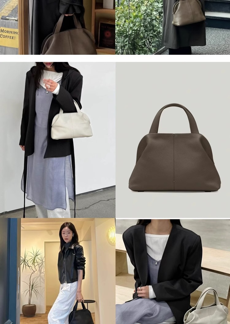 Top-grain cowhide large-capacity genuine leather handbag for women, 2025 new autumn and winter, a unique and high-end Boston pillow bag undefined