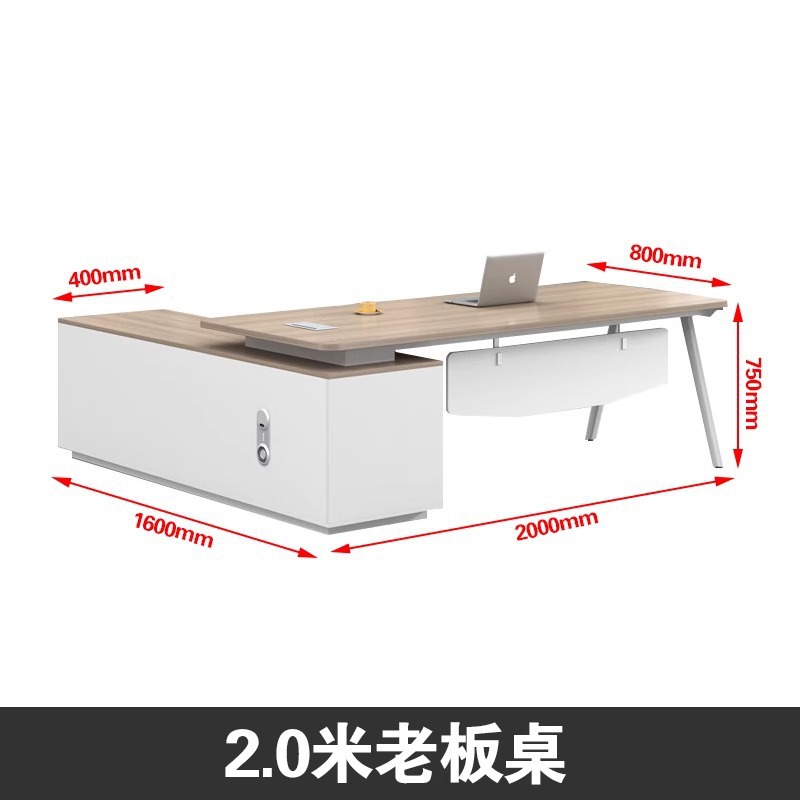 Moderno simple tablero jefe escritorio gerente oficina de lujo ligero gran escritorio combinación de muebles de oficina para llevar a cabo la hoja de ingeniería